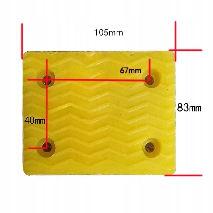 Pad Antiscivolo RodClamp GripPads Duo – Compatibile con Imak Brukarski | 105x83 mm | Goma Flessibile, 4 Fori Montaggio