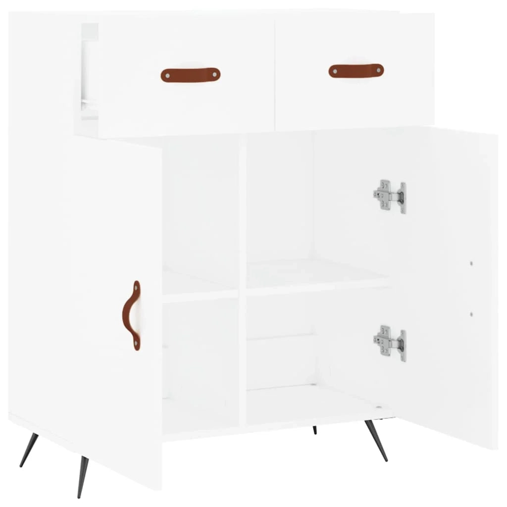 Buffet credenza cassettiera armadio mobile contenitore organizer per cucina soggiorno salotto 69,5 x 34 x 90 cm legno ingegnerizzato bianco 02_0030429