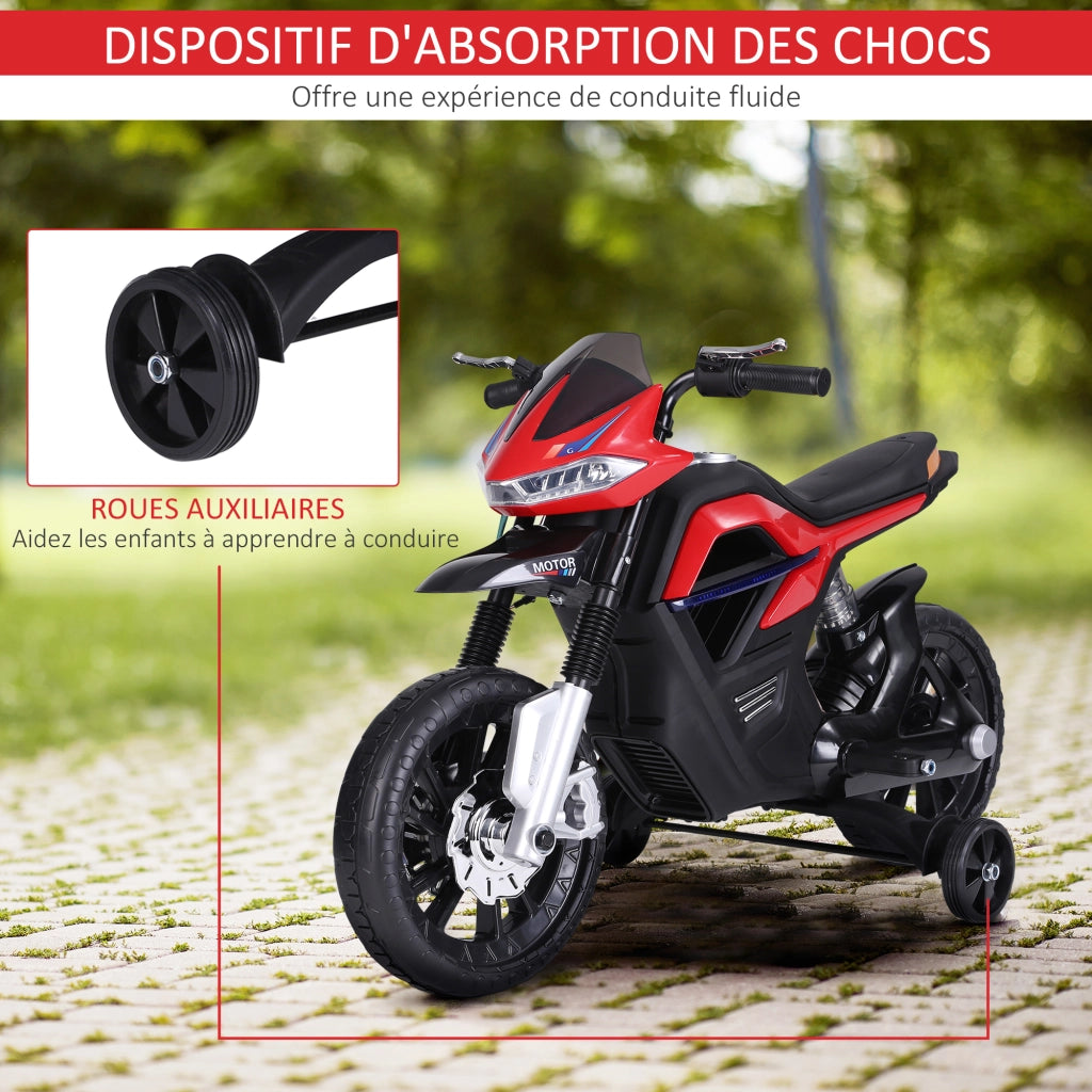 Moto Elettrica Bambini 3-6 Anni ¨C Zephmum ¨C Rosso