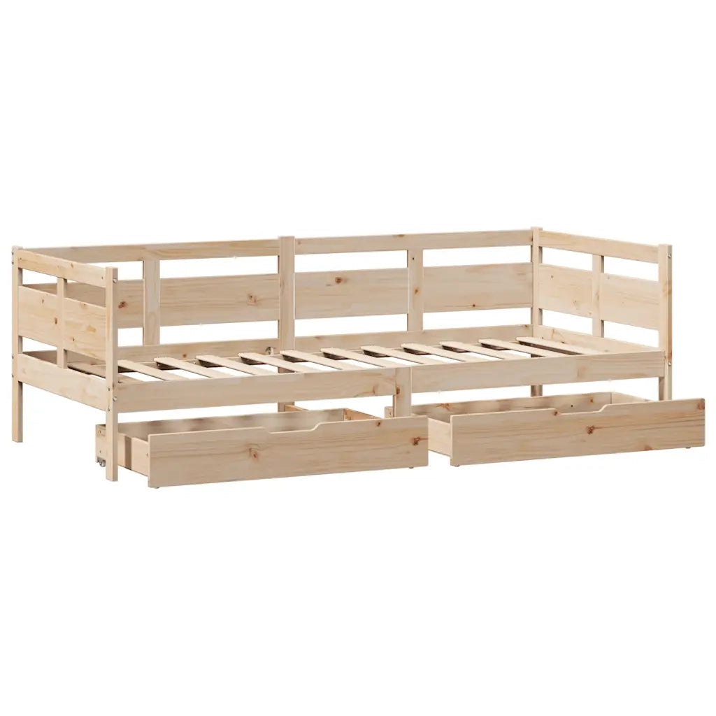 vidaXL Dormeuse con Cassetti 90x190 cm in Legno Massello Pino
