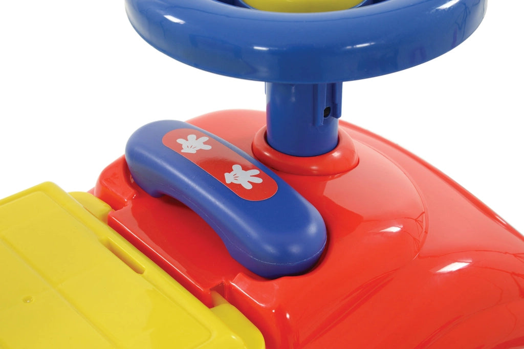 Macchina Cavalcabile per Bambini Volante Direzionabile Vano Contenitore e Telefono Disney Mickey Mouse Rosso