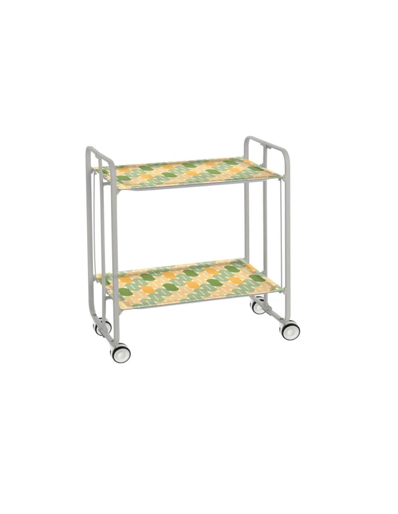 Carrello da cucina pieghevole grigio con ruote BAUHAUS 2 ripiani