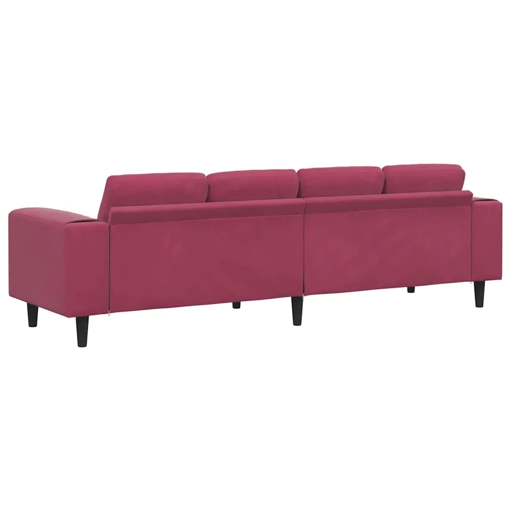 Set di divani Rosso vino Velluto