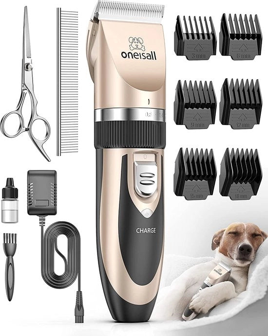 Tondeuse per cani e gatti professionale - elettrotonde per cani e gatti con rasoi a batteria - tondeuse per cani giallo oro