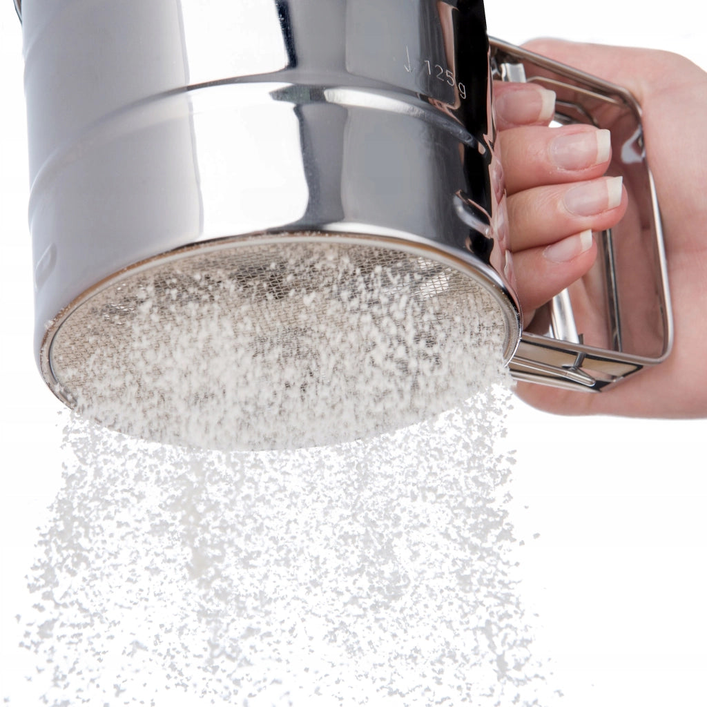 Setaccio per farina KADAX, colino, tazza, scolapasta, colino da cucina, misurino in acciaio inox