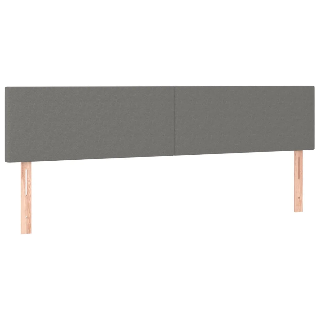 Testiera Grigio Scuro 160x5x78/88 cm in Tessuto 345805