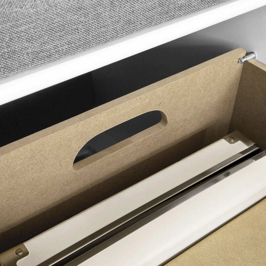 Scarpiera da ingresso Panchina con Cuscino e Cestini 2 Cestini Legno FSR23-K-WN