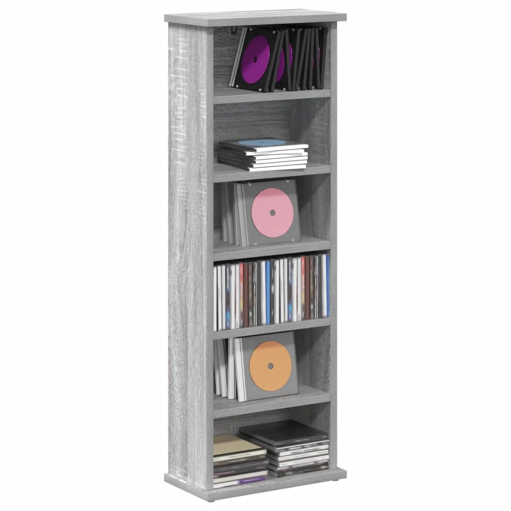 Mobile per CD Sonoma grigio 60 x 17 x 92 cm 8012756