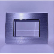 Trade Shop - Placca Luxury 3 4 6m In Metallo Satinato Argento Compatibile Con Bticino Axolute -  -3 Fori     -