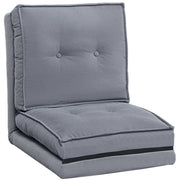 Poltrona reclinabile pieghevole in velluto ¨C zephmum ¨C grigio 59x230x15