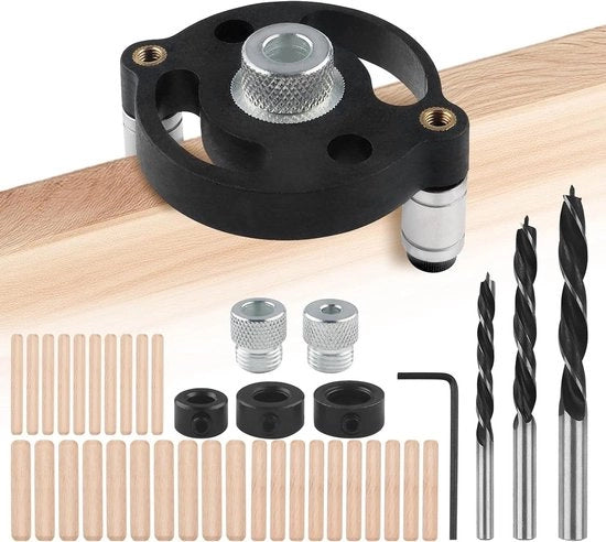 Set di condotti per legno per uso domestico - condotti per legno 6/8/10 mm - posizione di piede regolabile - attrezzo per carpenteria - condotto per legno verticale