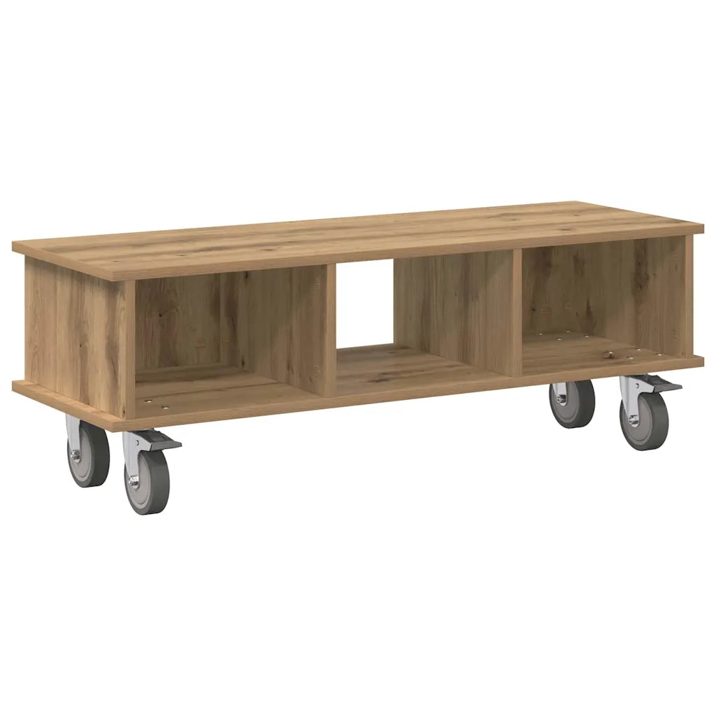 Supporto TV 100 x 35 x 35 cm Rovere artigianale 891039