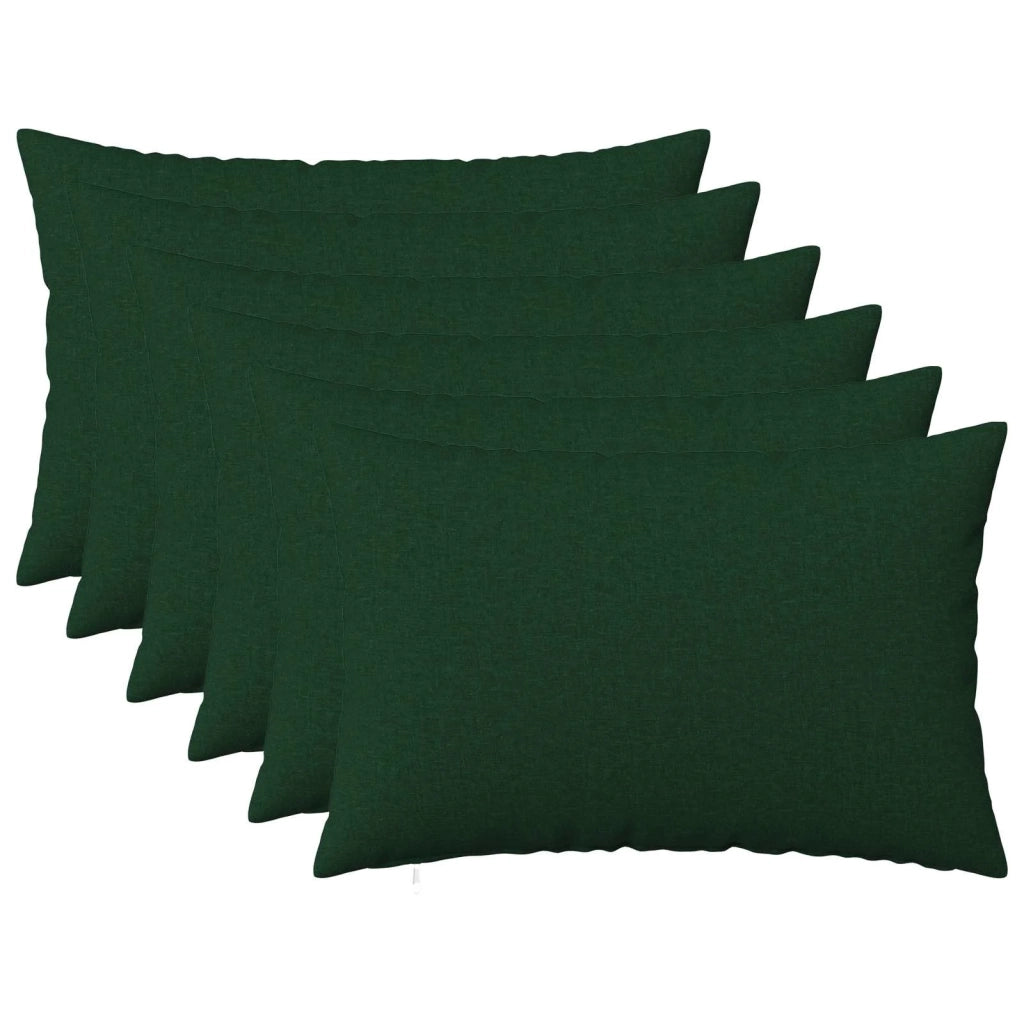 Federa 6 pz HEERLEN Verde Scuro 40 x 60 cm Tessuto 909122