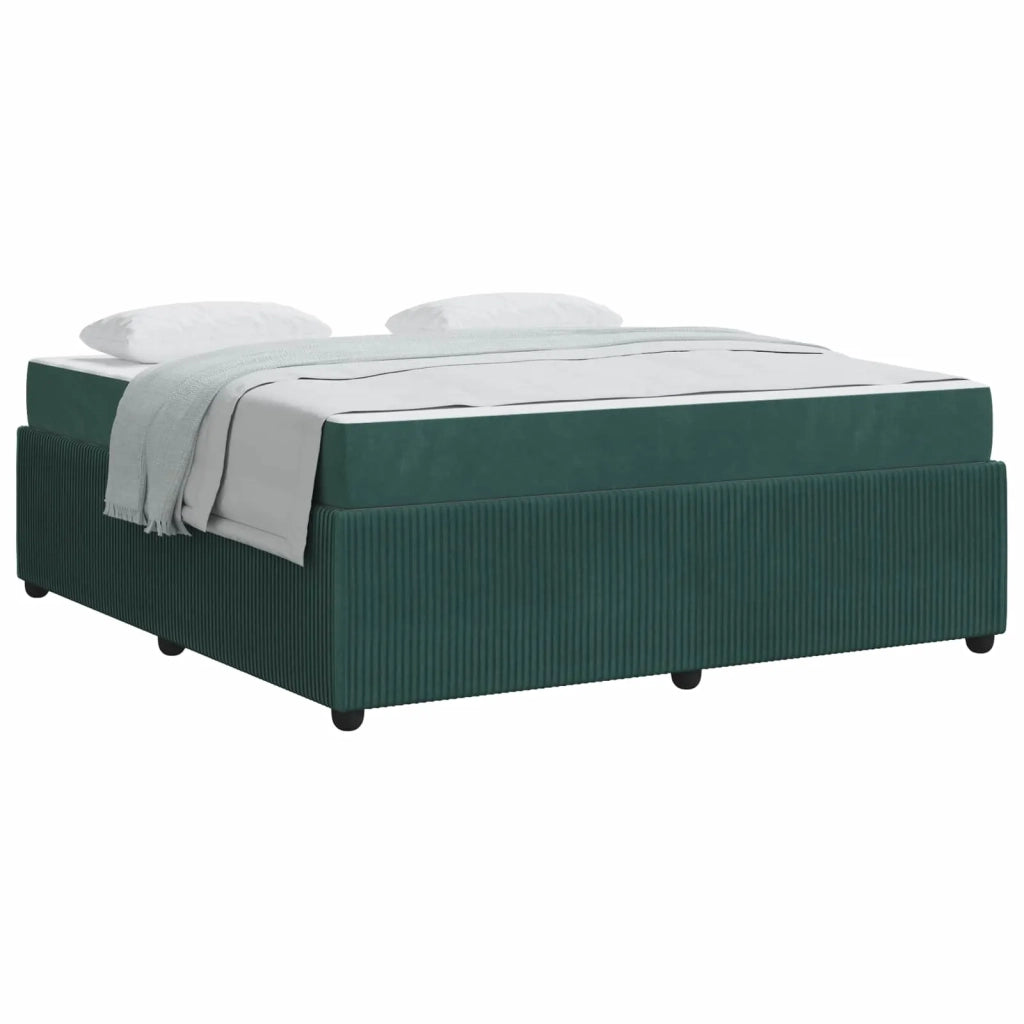 Struttura del letto Verde Scuro 180 x 200 cm Tessuto