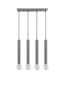 Lampada a Sospensione da Interno  E27 in Metallo Nickel Opaco