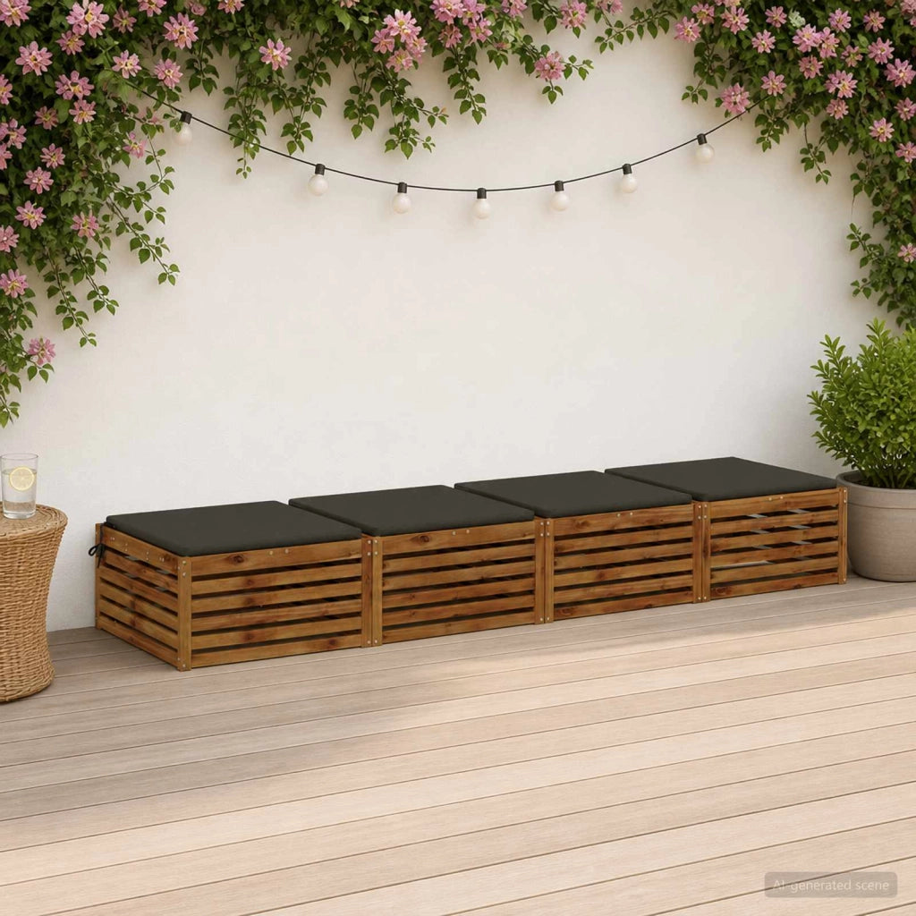 Cuscini per Sedia in 4 Pezzi SOEST 4 pz 100% Poliestere 944778