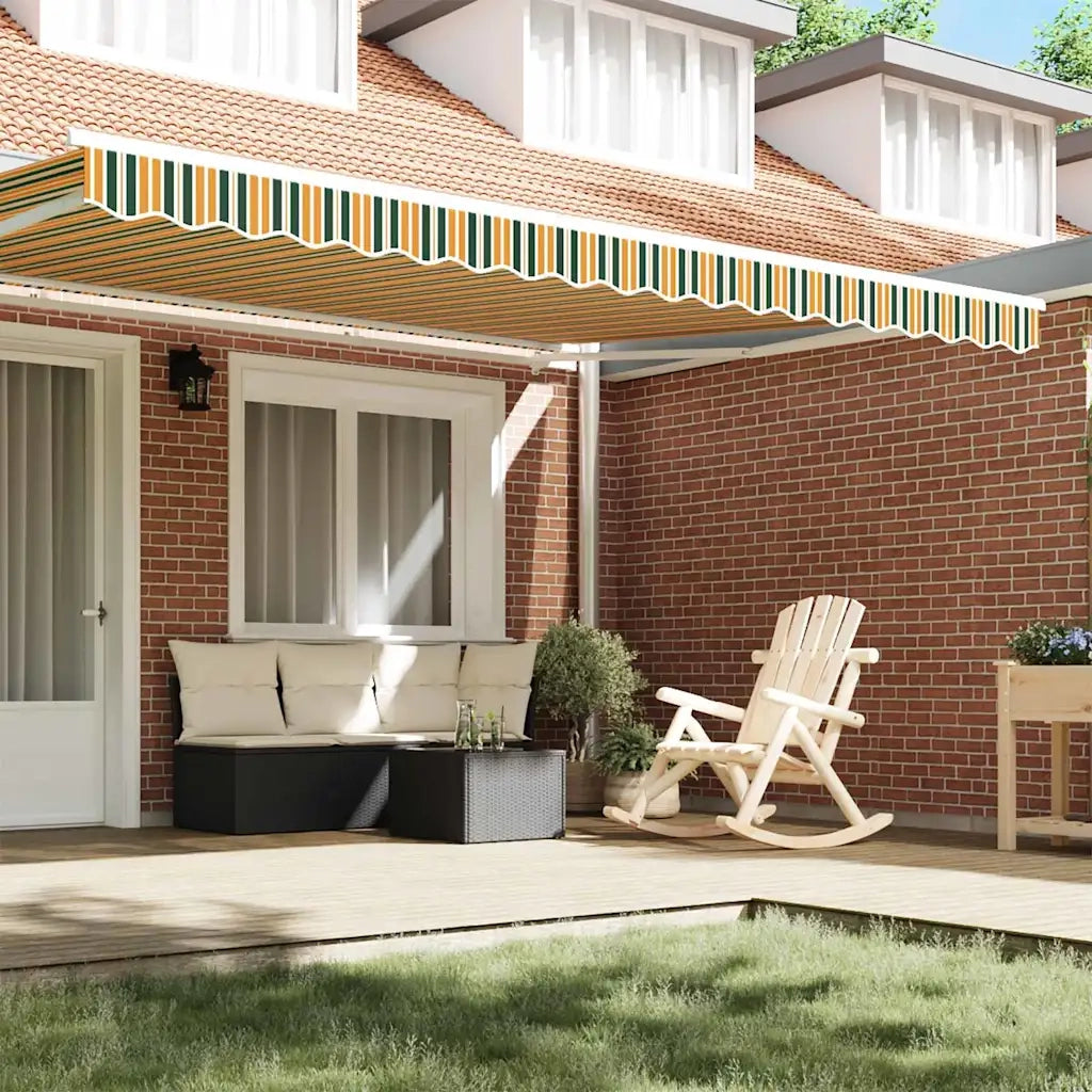 Tenda a Braccio Verde e giallo 430 x 20 cm Tela 42000803
