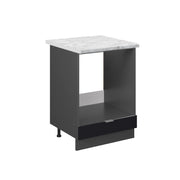 Mobile per forno da incasso Fame-Line Nero rigato/Antracite 60 cm, PL Marmo Vicco