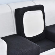 Cuscino banco coprigiusto - Cuscino banco elastico per salotto, coprigiusto per mobili, antiscivolo e soffice, con fondo elastico, Dimensioni ammortizzate: 135-165*65-95cm - nero
