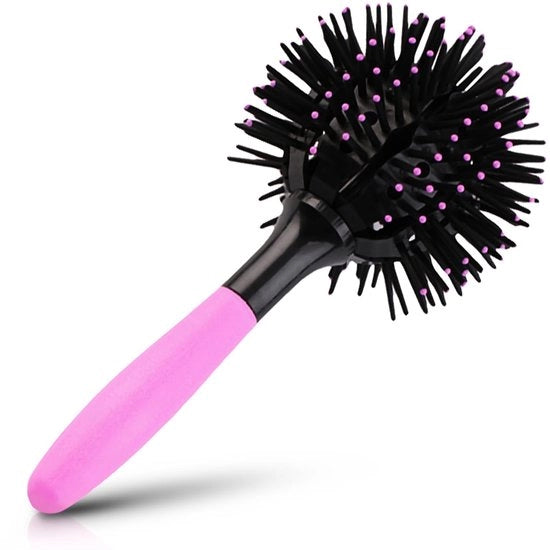 Borsetto a Spazzola per Capelli Ronde 360° - Multifunzionale - Resistente al Calore fino a 140°C - Adatto per Capelli Bagnati/Secchi - Diametro 10,5cm - Materiale ABS Leggero - Borsetto con Spazzola per Capelli Criniati