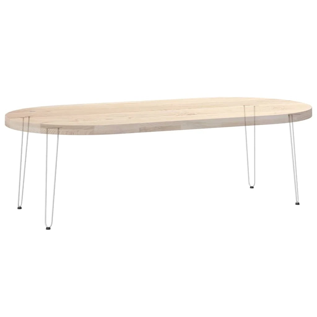 Set di 4 gambe a forcina dal design moderno per tavolo consolle 72 x 12 x 12 cm acciaio bianco massiccio 02_0056724