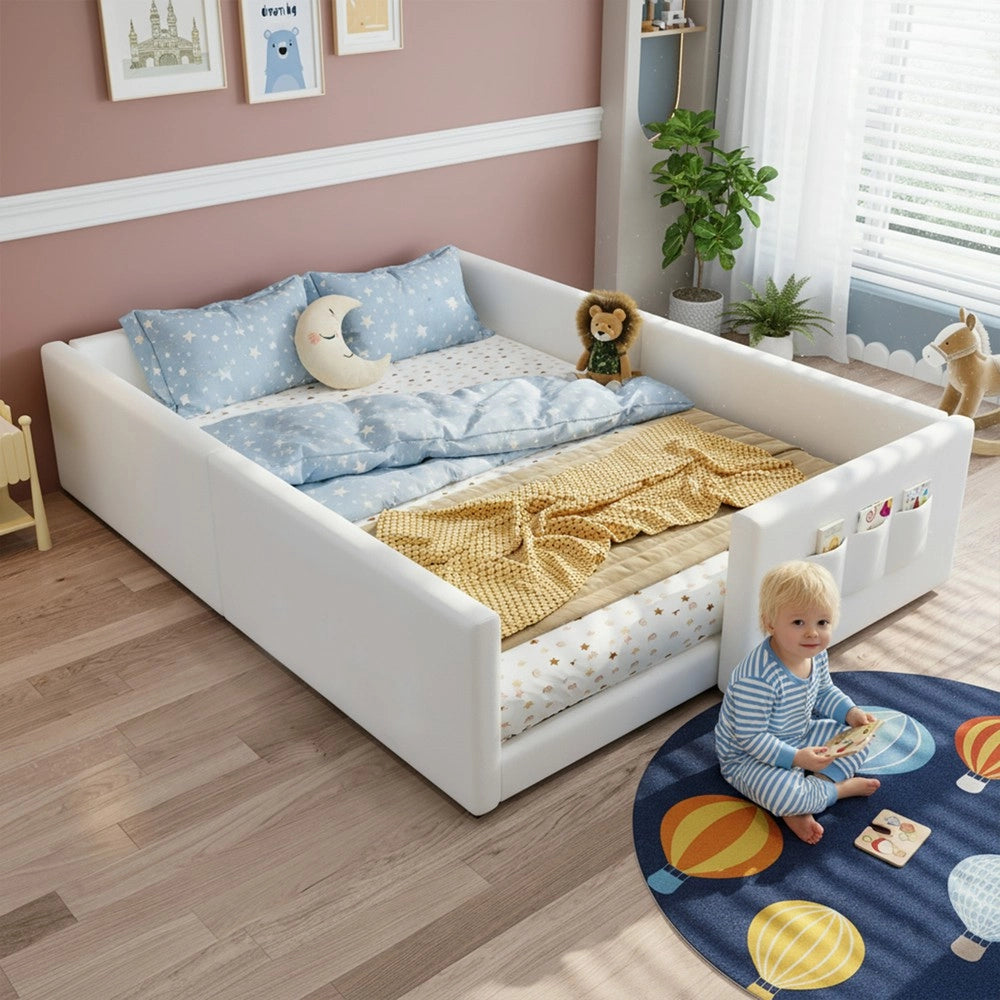 Letto Imbottito Singolo Contenitore ¨C Xylo ¨C Bianco 140x200 PU Legno