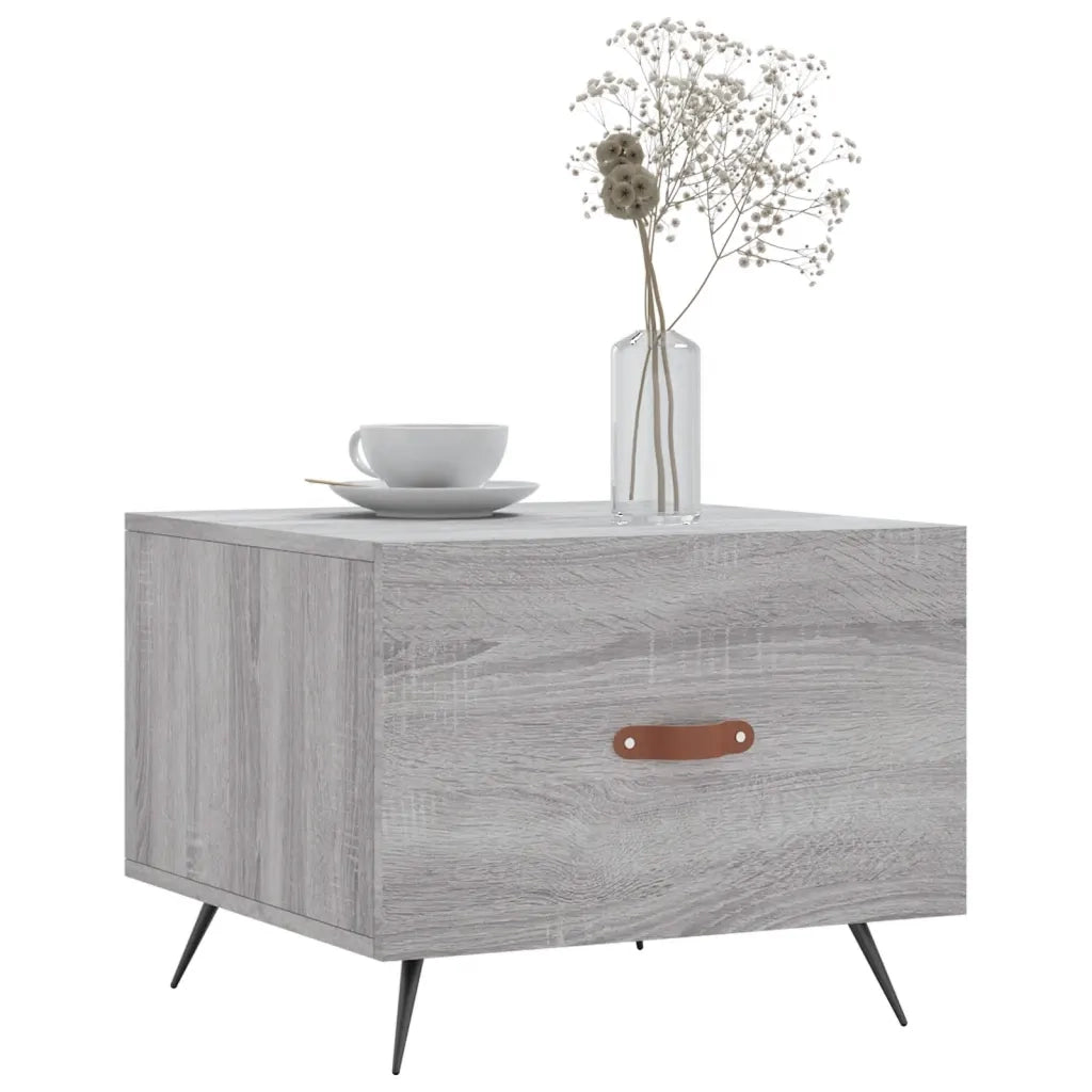 2 pz Tavolini salotto | Tavolino da caff¨¨ | Tavolino da Soggiorno Grigio Sonoma 50x50x40cm Legno Multistrato