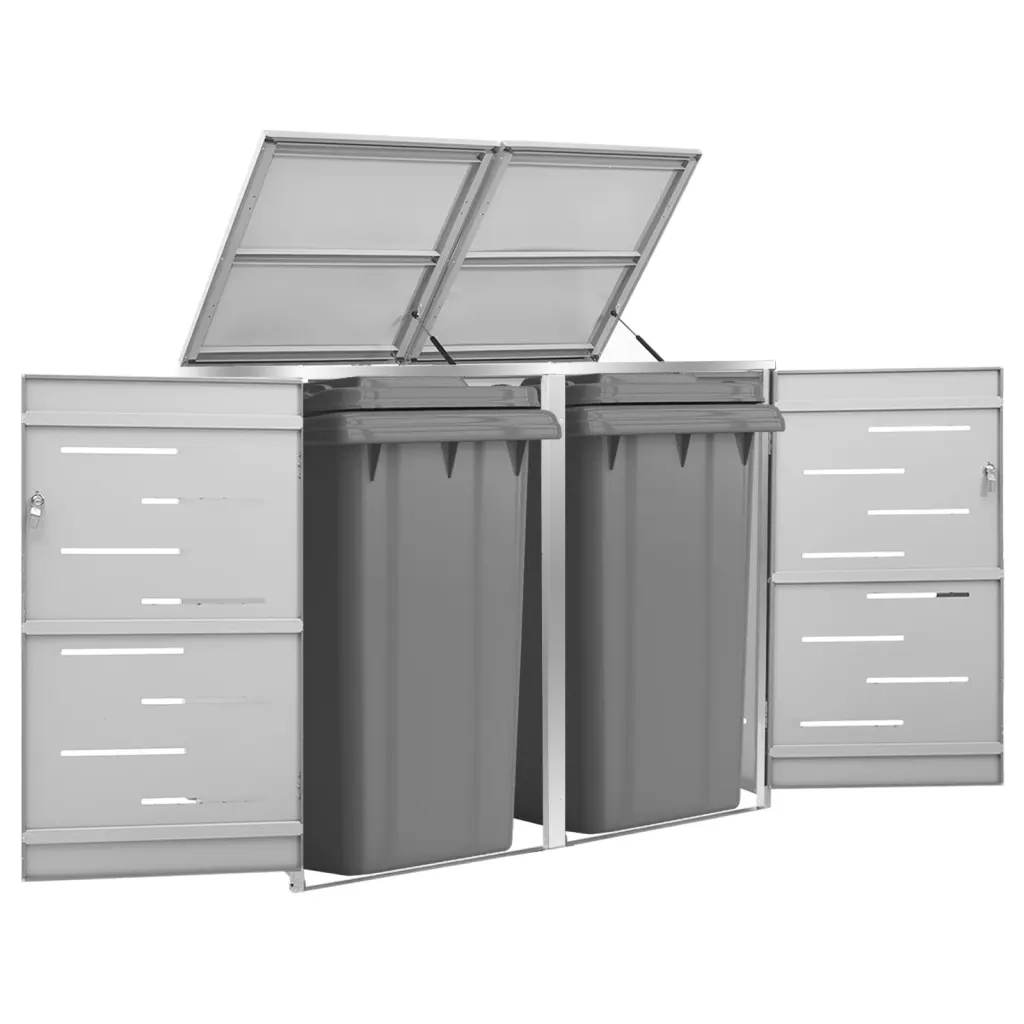 Copribidone per Spazzatura Singolo 69x77,5x115cm Acciaio Inox 149559