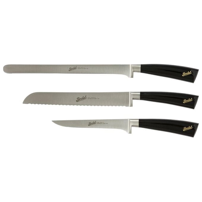 Berkel KEP3HS00SRBGB Elegance Coltello da Cucina Lama in Acciaio Inox 26 cm 3 pz colore Nero