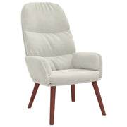 Poltrona | Sedia Relax Bianco Crema Velluto