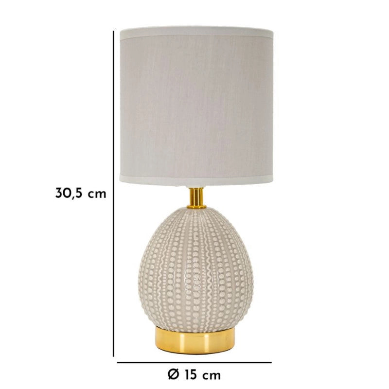 Lampadelle A Da Comodino Flavi Grigia cm ø 15x30,5