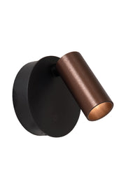 Faretto da parete TONI LED 2W wireless marrone nero Lucide