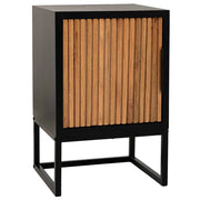 Comodino 1 anta in legno e metallo 40x35x61h cm