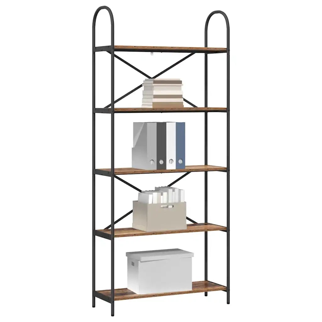Libreria-Scaffale per Libri-Mobile di Stoccaggio Legno vecchio 80 x 30 x 183 cm Legno multistrato 936717