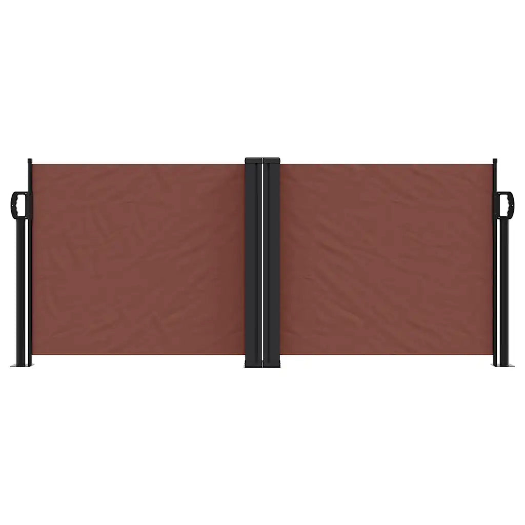 Tenda da Sole Laterale Retrattile Marrone 100x600 cm