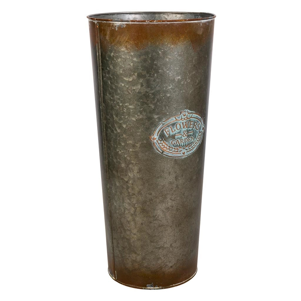 Vaso in metallo dorato d23,5x50h b:18