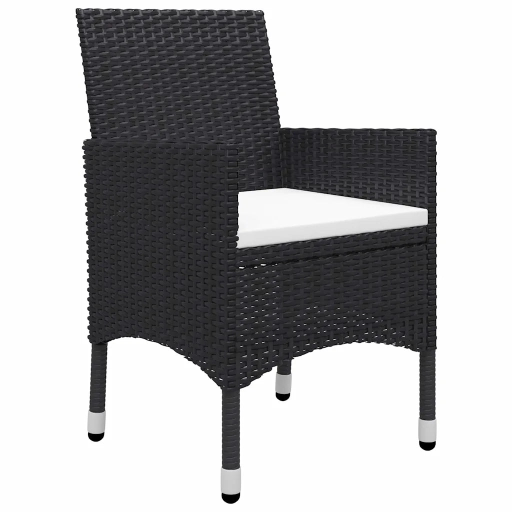 Set Mobili da Pranzo per Giardino 7 pz Nero cod mxl 40428