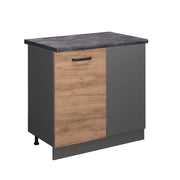 Vicco Mobile ad angolo cucina Quercia dorata 86 cm , PL Antracite