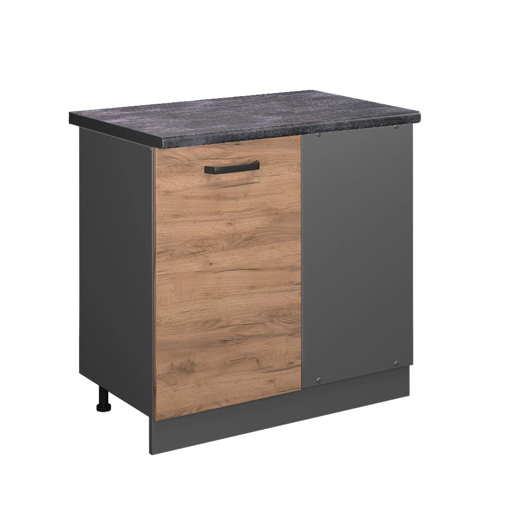 Vicco Mobile ad angolo cucina Quercia dorata 86 cm , PL Antracite