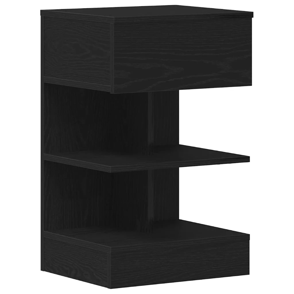 Armadio da Notte Rovere Nero 40 x 35 x 65 cm Legno multistrato 862699