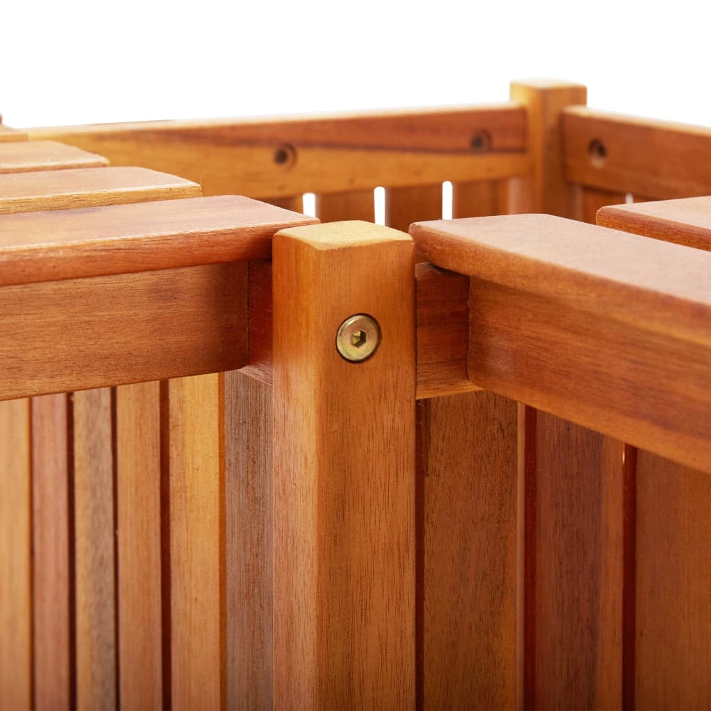 Panca da giardino mobili da esterno per patio terrazza e fioriera 117 x 117 x 40 cm legno massello di acacia 02_0011723