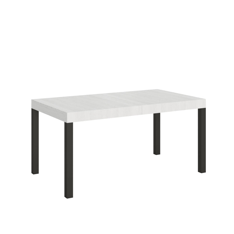 Tavolo allungabile 90x160/420 cm Everyday telaio Antracite - Bianco Frassino