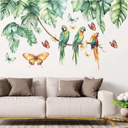 Sticker per parete - Foglie tropicali - Decorativo - Verde - Piante - Ideale per ogni stanza - 50 x 50 cm