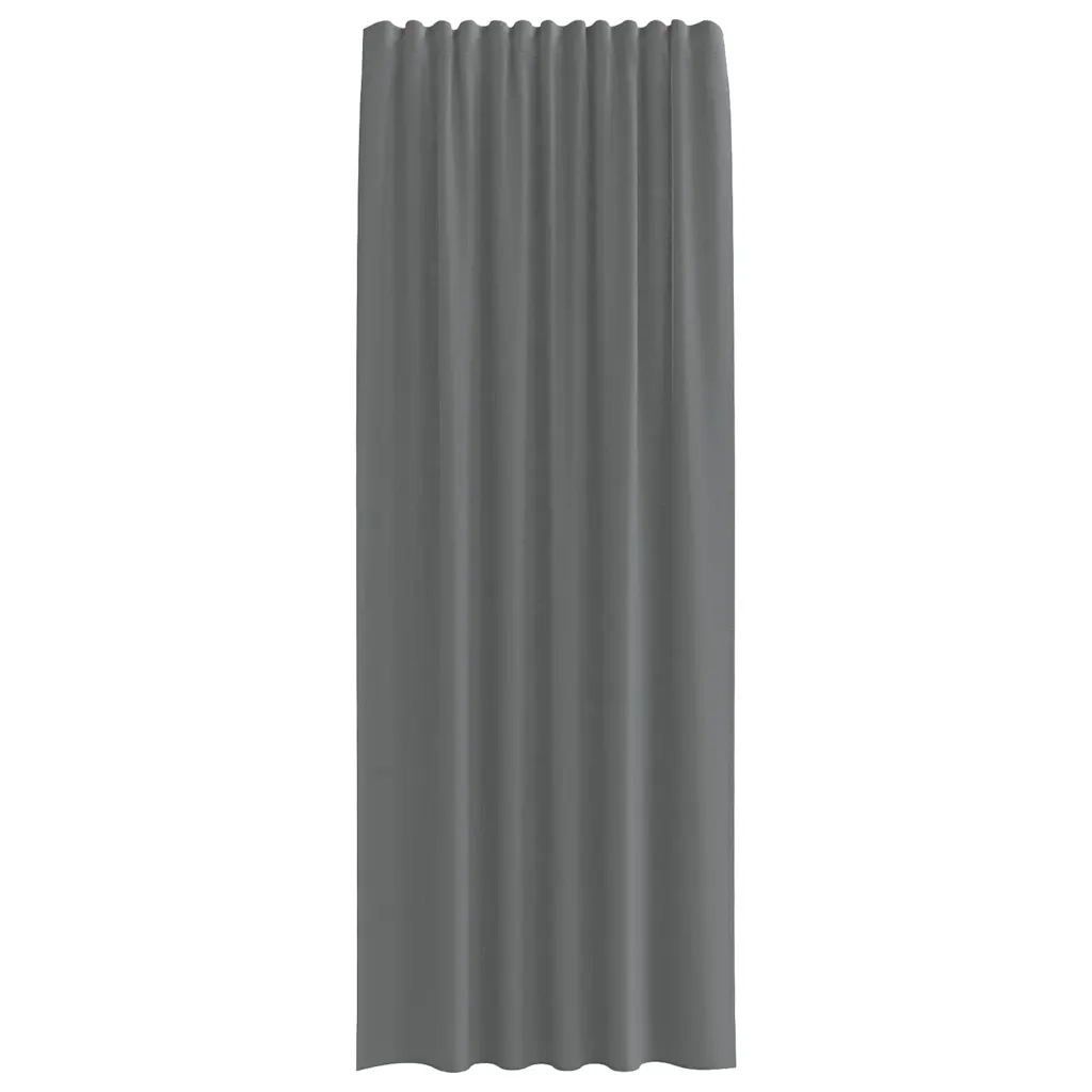 Tende in Voile con Tasche per Aste 2 pz Grigio Scuro 4102185