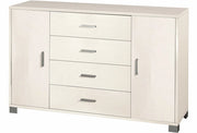 KIT MOBILE 4 CASSETTI 2 ANTE H86 L136 P41 Cm FINITURA BIANCO SARMOG 775k
