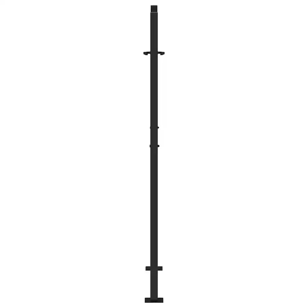 Cancello da giardino nero 100x150 cm in acciaio design leggero 4100951