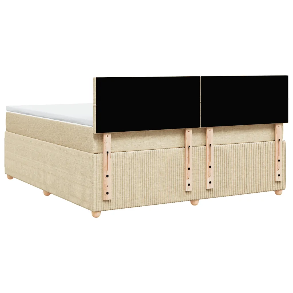 Giroletto a Molle con Materasso Crema 180x200 cm in Tessuto 3289840