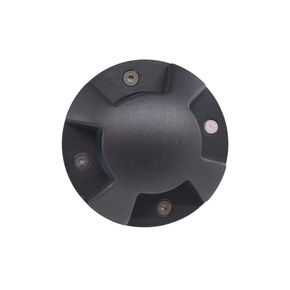 Trade Shop - Faretto 3w Watt 3 Led Segnapasso Terra Tondo Incasso 9901 Luce Verde Ip65 -