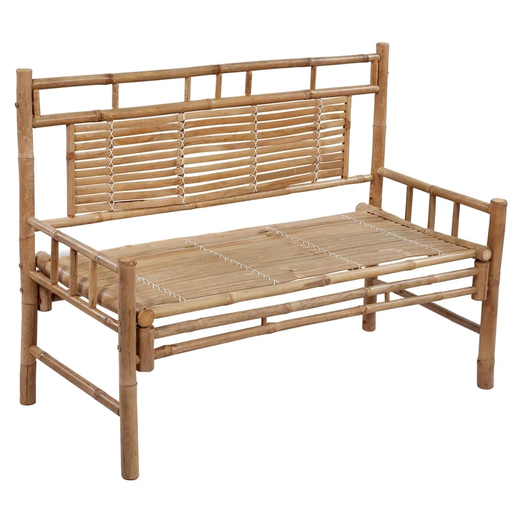 Panca da Giardino con Cuscino 120 cm in Bamb¨´ 644573