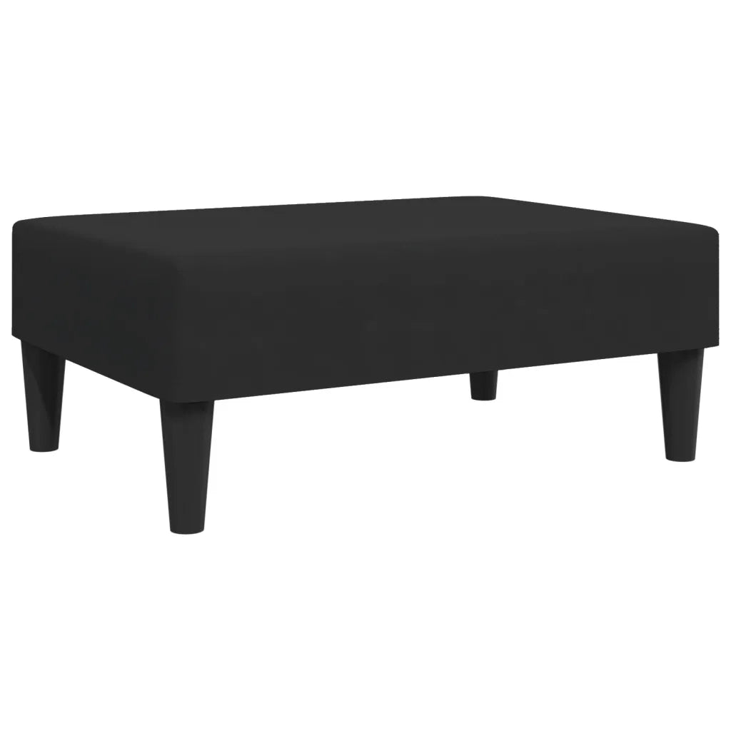 Poggiapiedi Nero 77x55x31 cm in Velluto 379560
